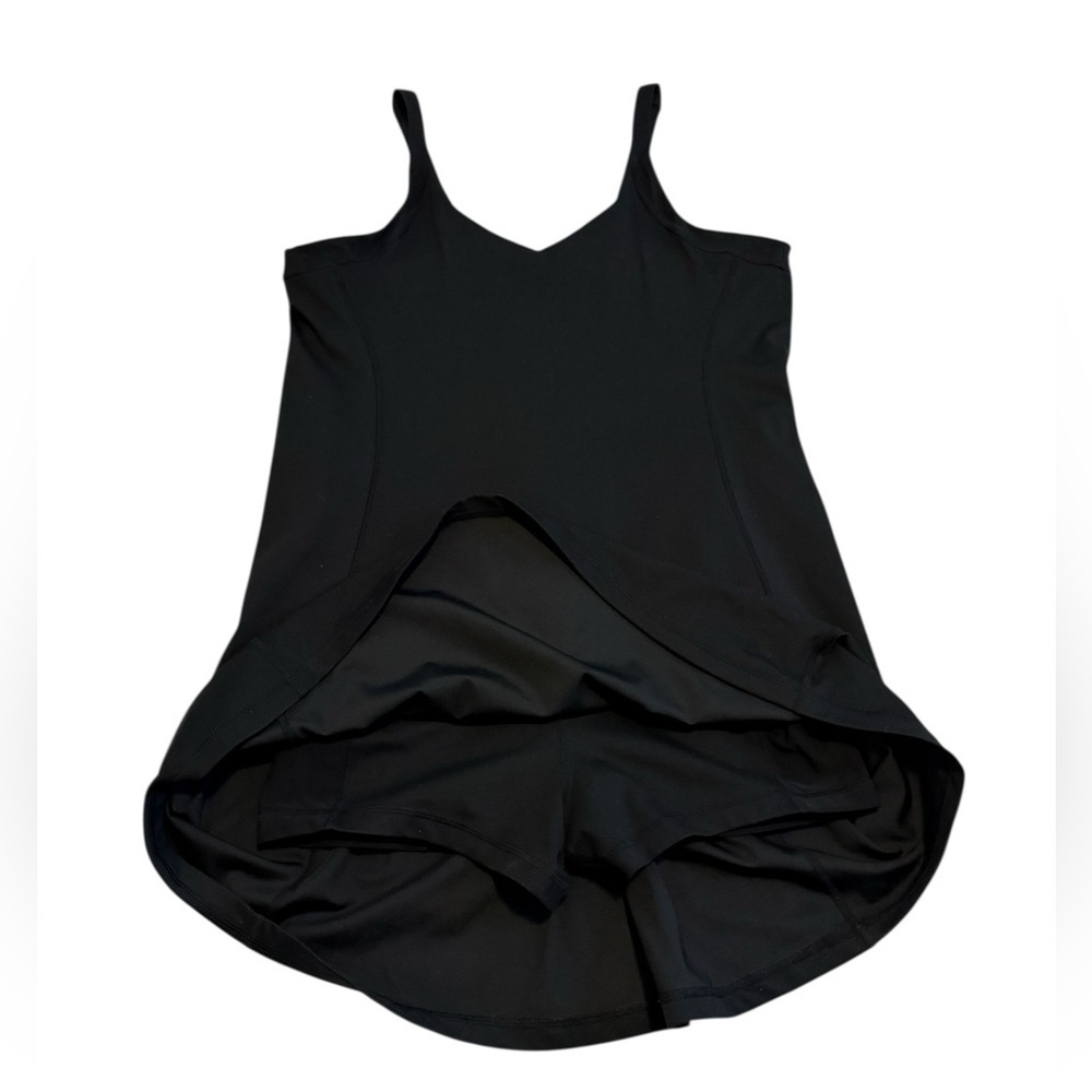 J. Crew Active CloudStretch Black V-Neck Dress w/ Built in Shorts Size L, Black - Picture 7 of 10